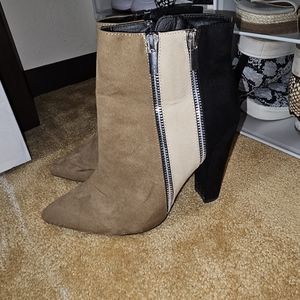 Gently loved color block heels